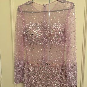 Hot Miami Styles Jeweled Pink Dress Small cocktail dress